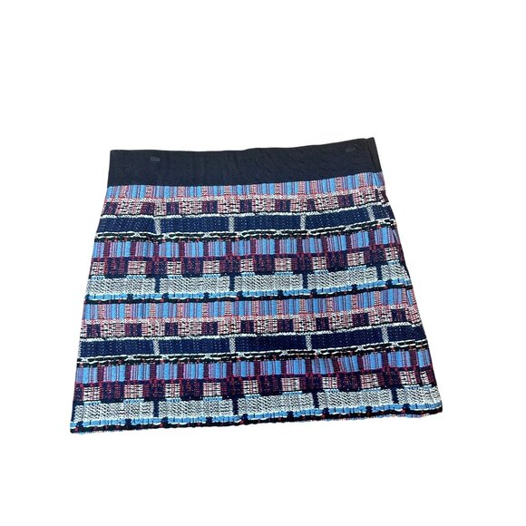 Milly Woven Mini Skirt Size 2 Multicolor Textured Fabric Size 2 - Picture 2 of 4